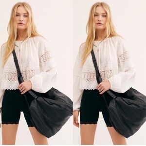 COPY - Free people Sid distressed leather tote bag black